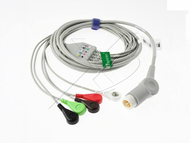 compatible philips one 5 lead ecg cable ,span ,AHA,12pin
